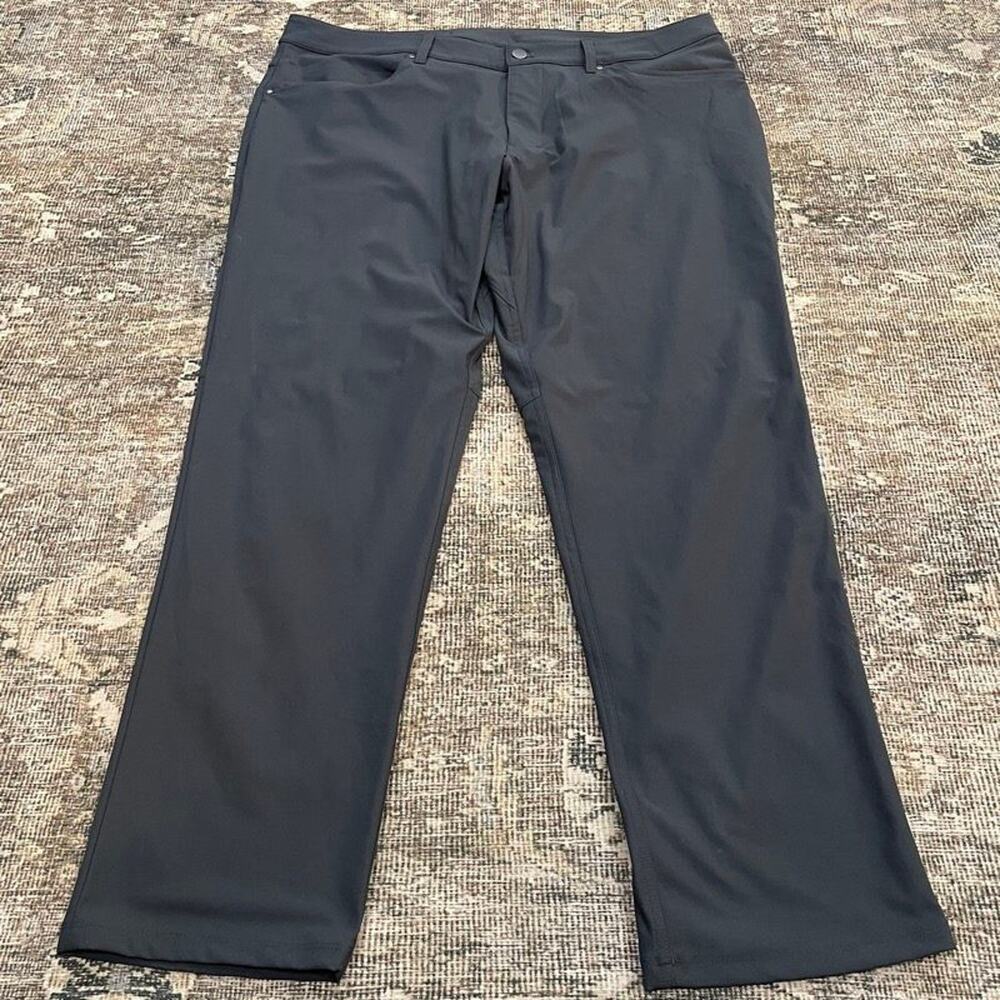 Lululemon ABC Pant Mens 38 Gray Stretch Nylon 5 Pocket Athletic Commuter Pants